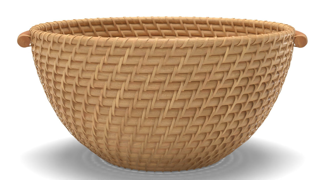 Artesia Natural Rattan Bowl with Handles