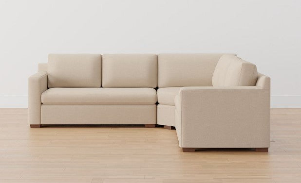 Shasta Square Arm 3 Piece L Shaped Wedge Sectional