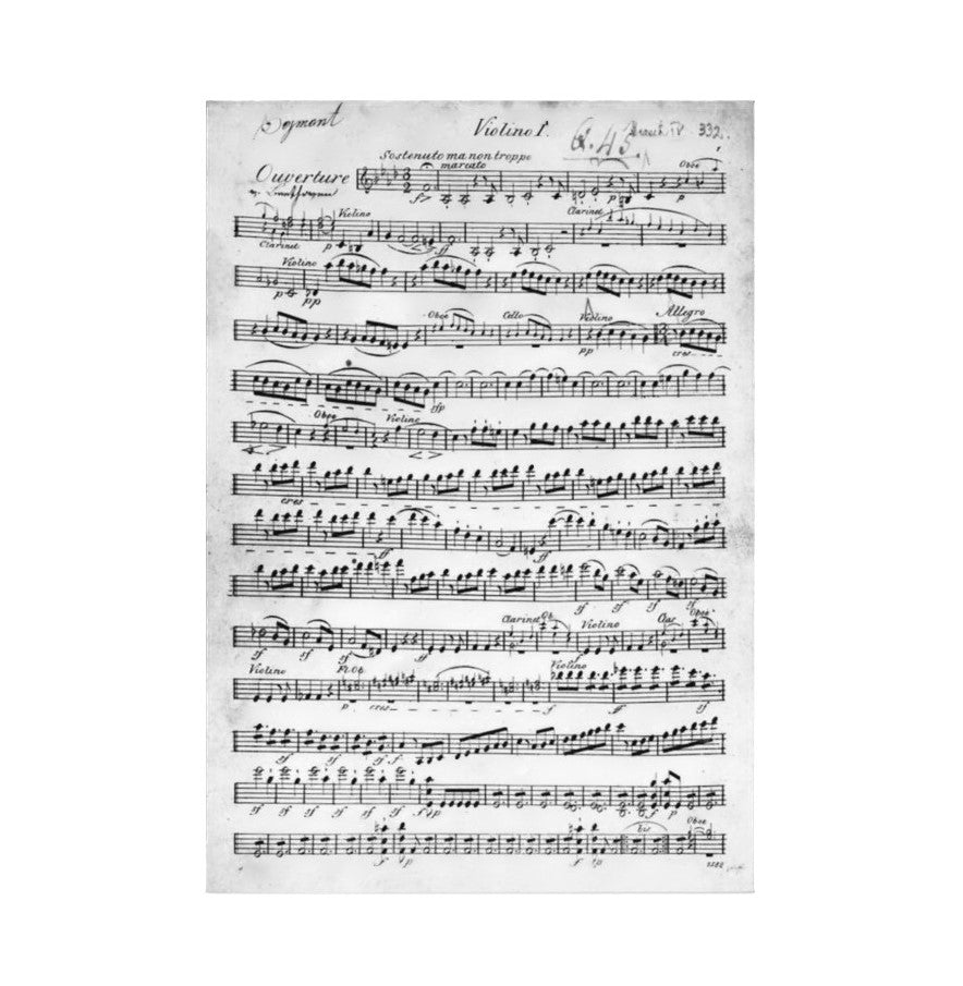 Score Sheet For The Overture Gallery Wrapped Canvas Unframed