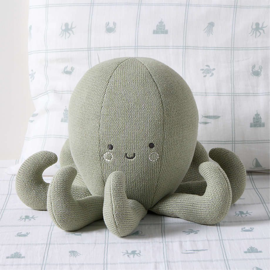 Cooper Green Octopus Pillow