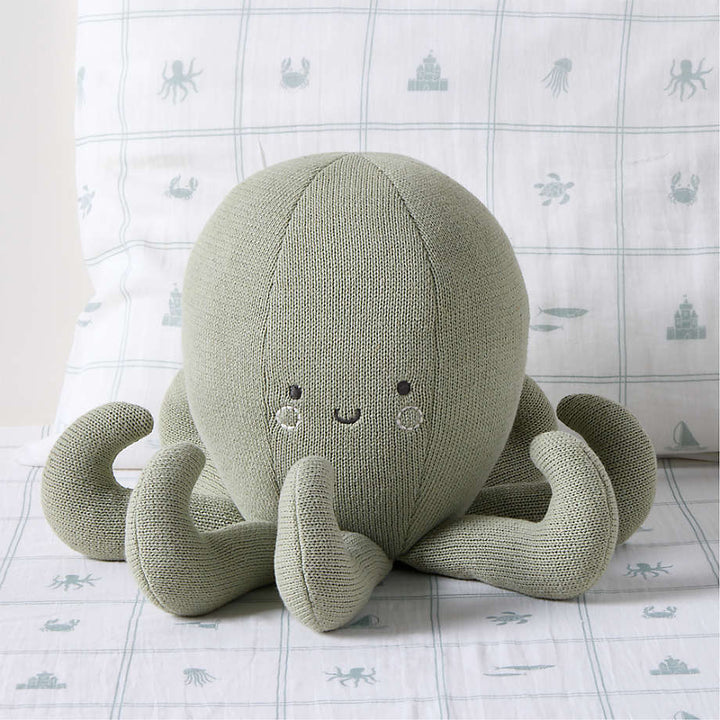 Cooper Green Octopus Pillow