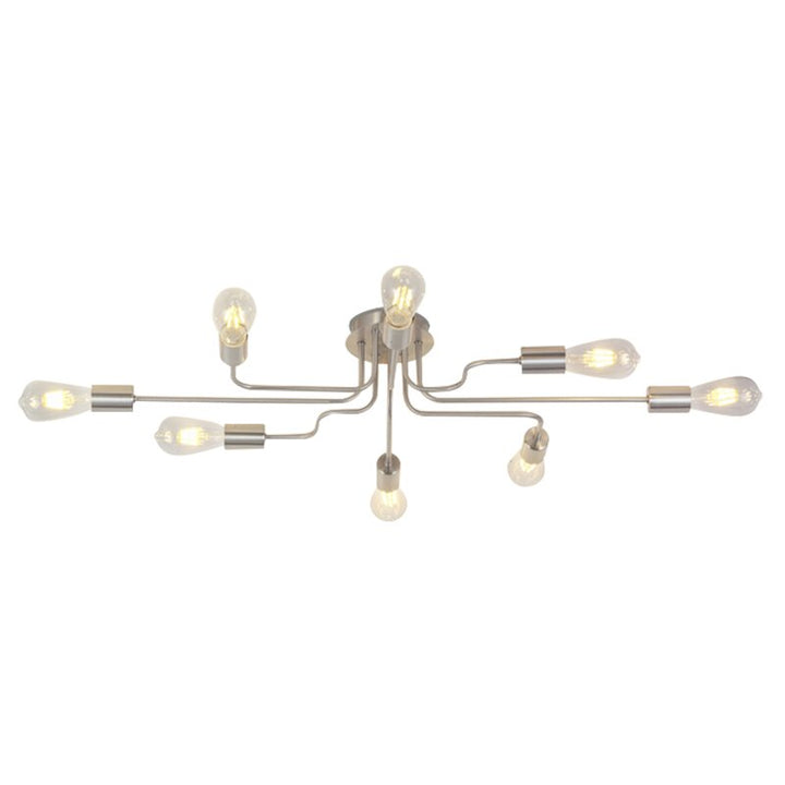 GEARHEART 8 LIGHT SPUTNIK MODERN LINEAR SEMI FLUSH MOUNT