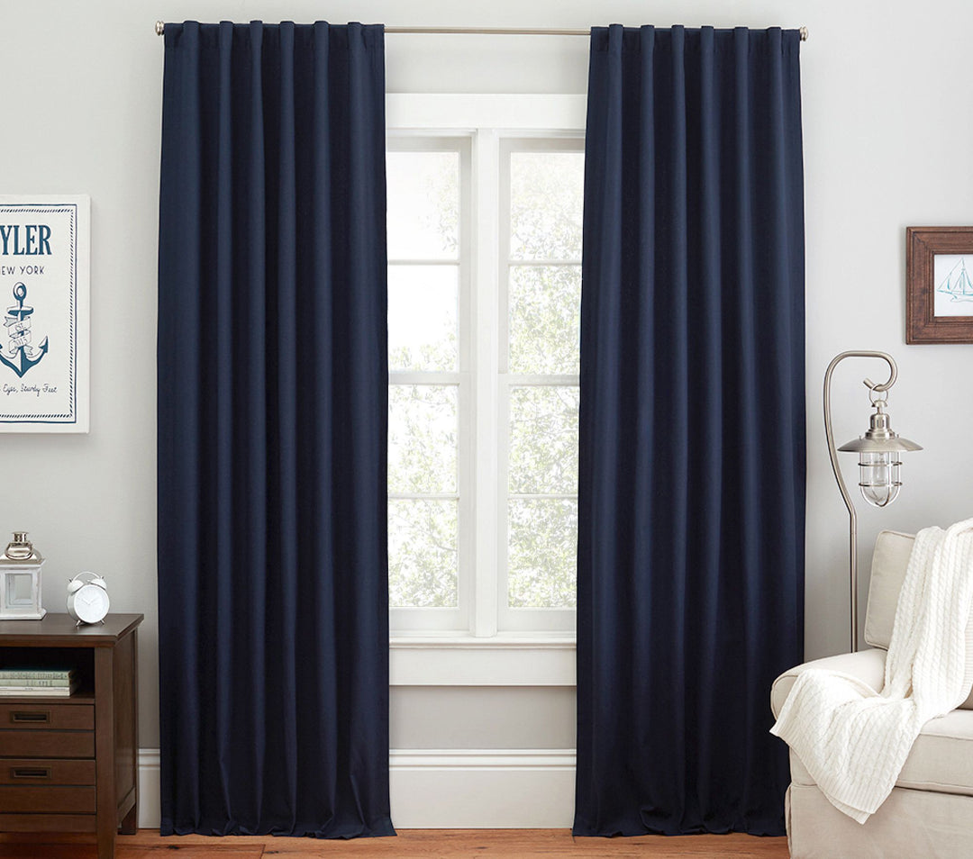 Quincy Cotton Canvas Blackout Curtain 96"