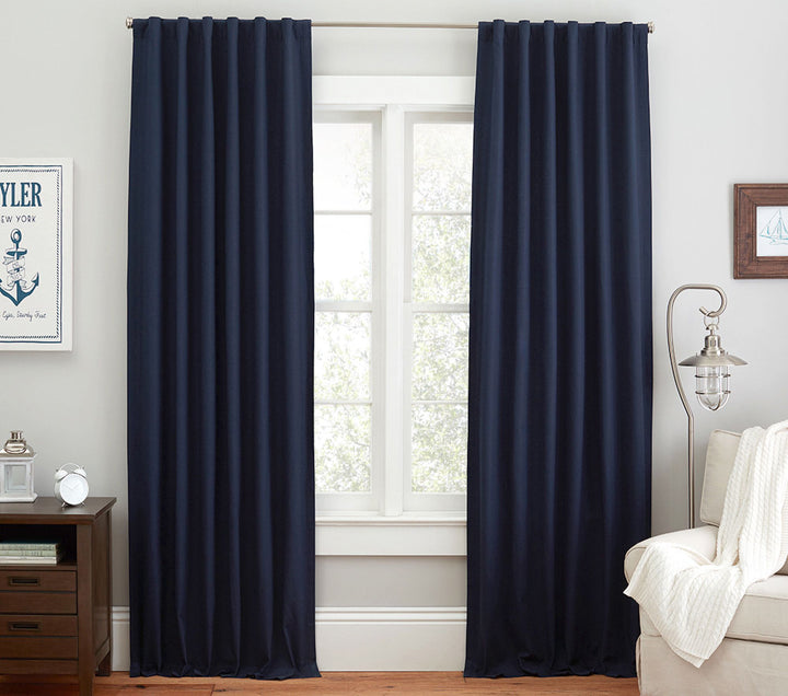 Quincy Cotton Canvas Blackout Curtain 96"