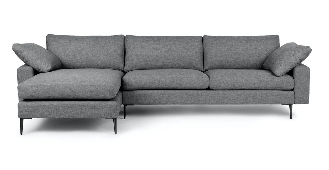 Nova Gravel Gray Reversible Sectional