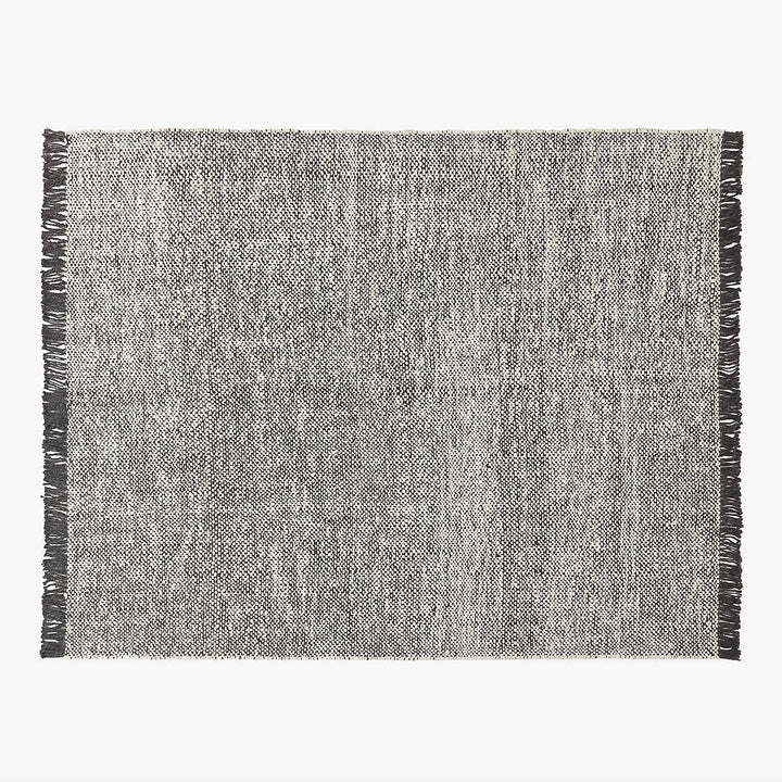 LENO BLACK AND WHITE JUTE AREA RUG 8'X10'