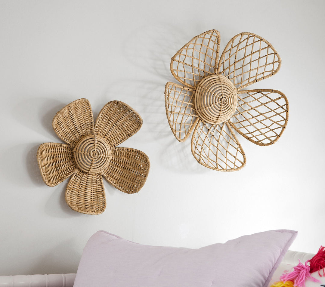 Rattan Flowers Set of 2
