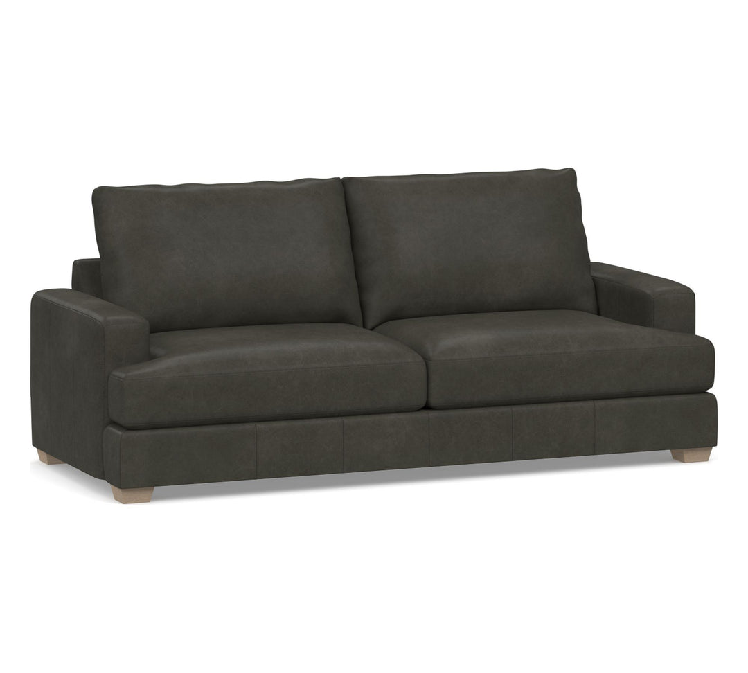 Canyon Square Arm Leather Sofa