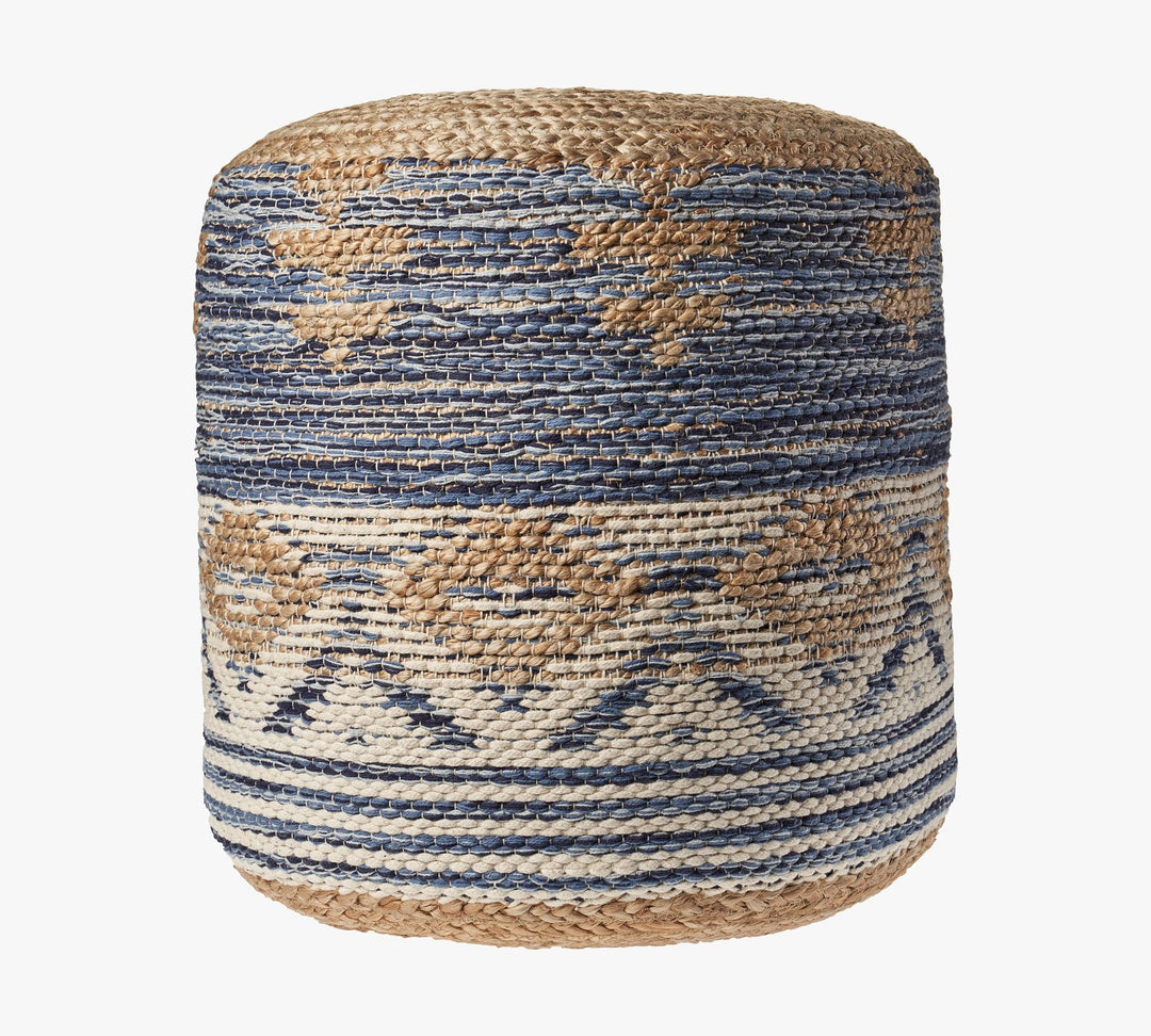 Azul Woven Jute Pouf