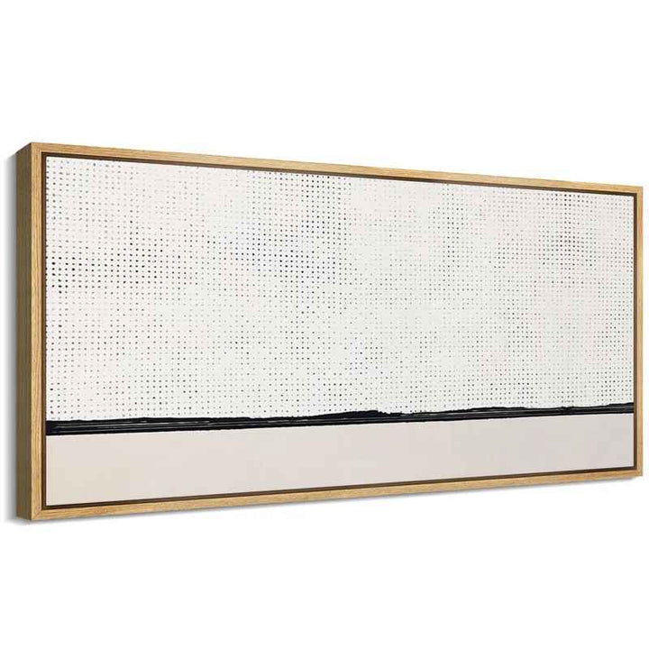 Minimal Landscape Minimalist Dotted Horizon Line In Monochrome Wall Decor-30"x60"