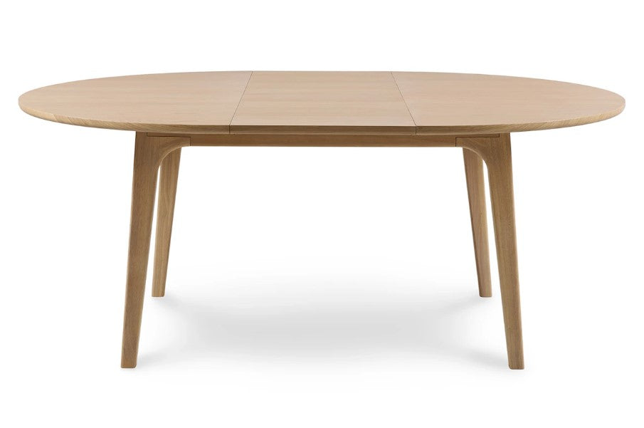 Plumas White Oak Dining Table for 6 Extendable