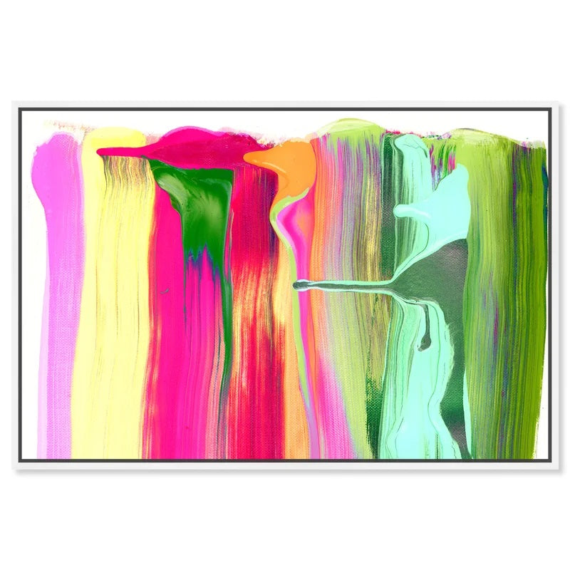 Abstract Come Out To Play Floater Graphic Art on Canvas With Frame-36"x54"