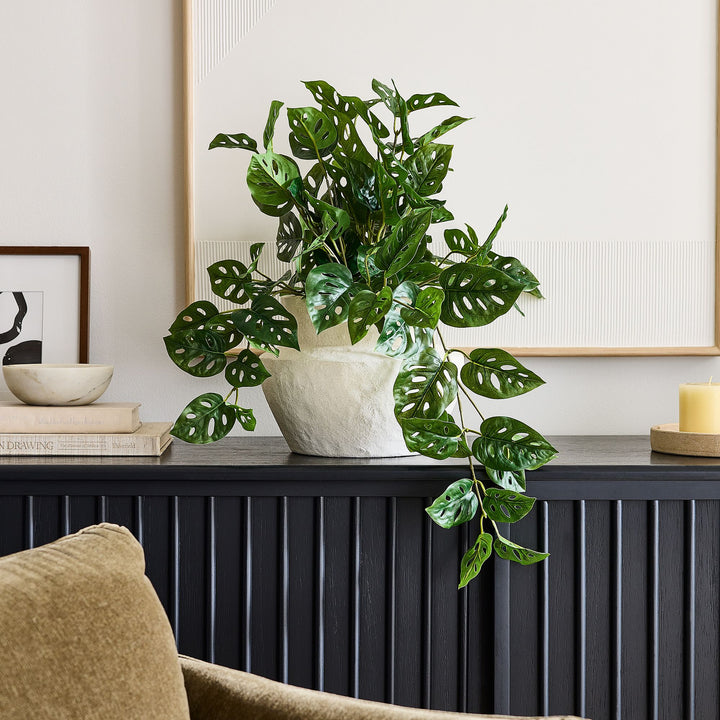 Faux Potted Trailing Monstera Plant