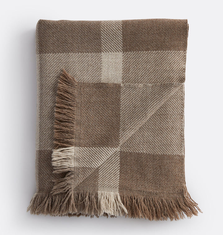 Handwoven Wool Gingham Throw