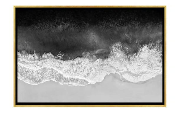 Waves In Black Gray And White by Maggie Olsen