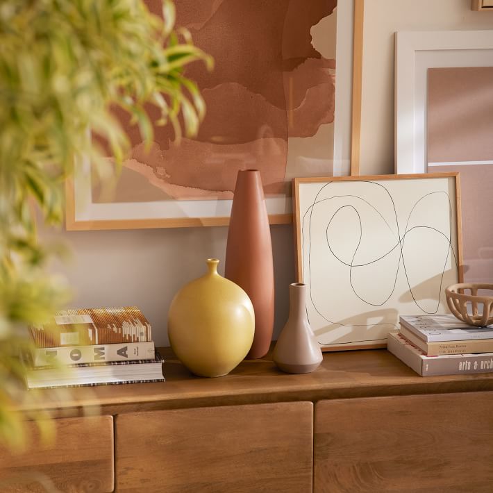 Crackle Glazed Ceramic Vase Small