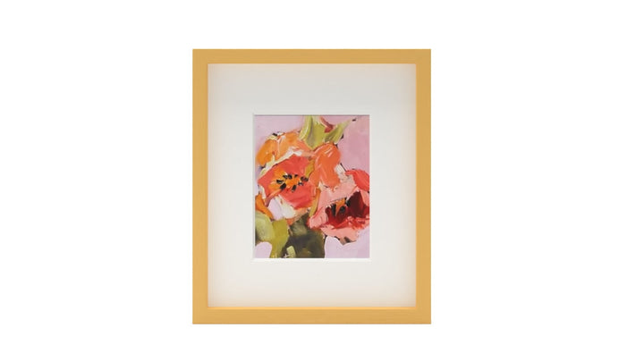 Orange Tulips Wall Art Framed