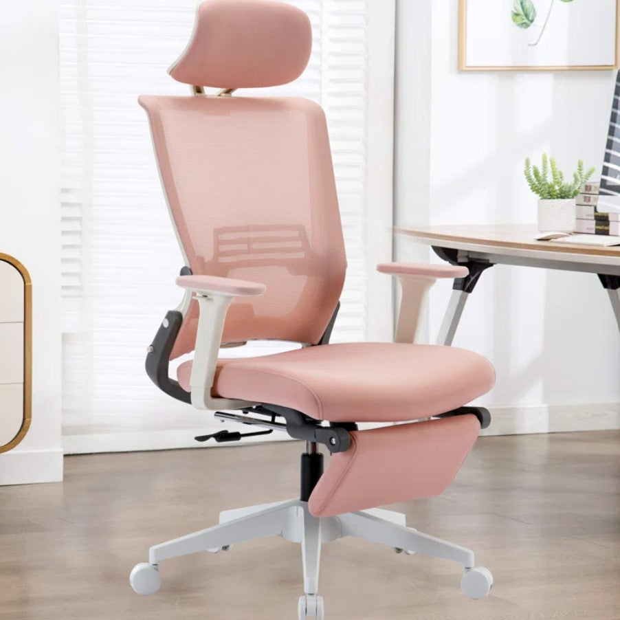Makenzie Ergonomic Mesh Task Chair with Headrest and Foldable Backrest