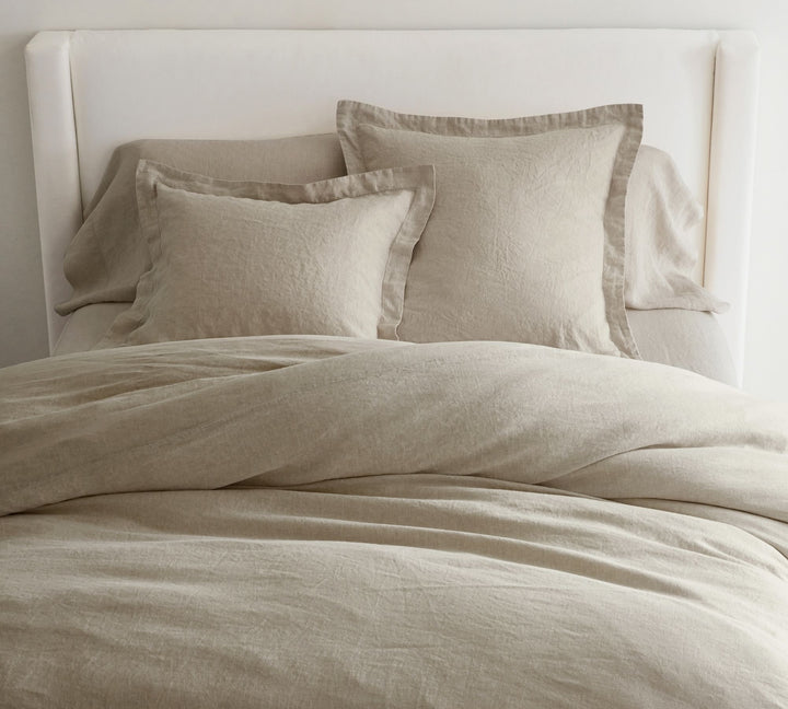 Belgian Dark Flax Linen Duvet Cover Queen