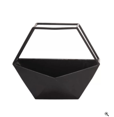 Black Haraway Conservatory Metal Wall Planter