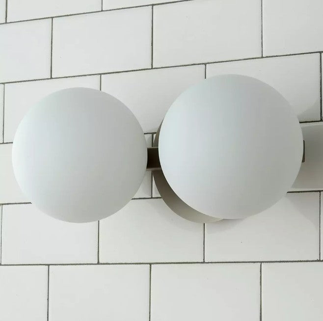 Modern Milky Globe Vanity Light
