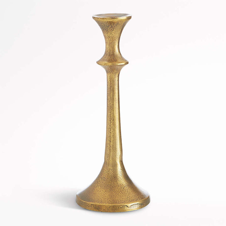 Emmett Antique Brass Taper Candle Holder 9"