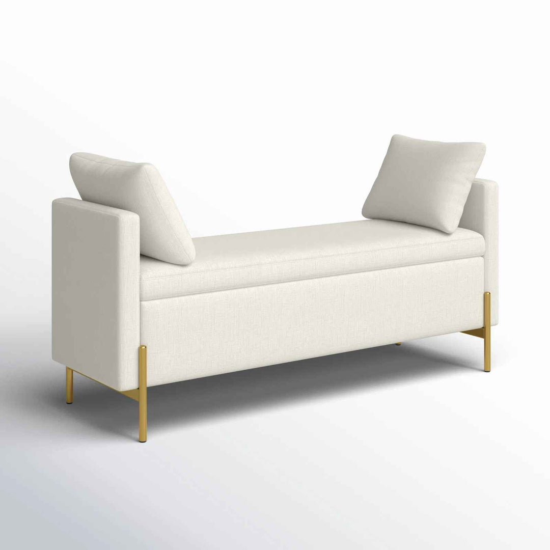 Louvenia Upholstered Flip Top Bench