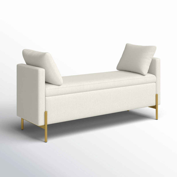 Louvenia Upholstered Flip Top Bench