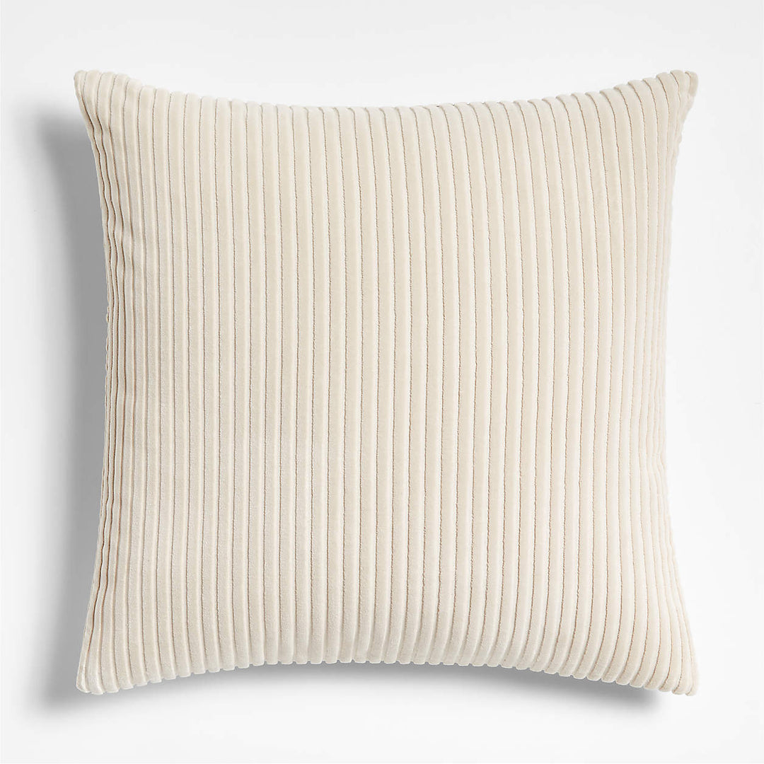 Creste Ivory Throw Pillow Cover by Athena Calderone- 22"x22"