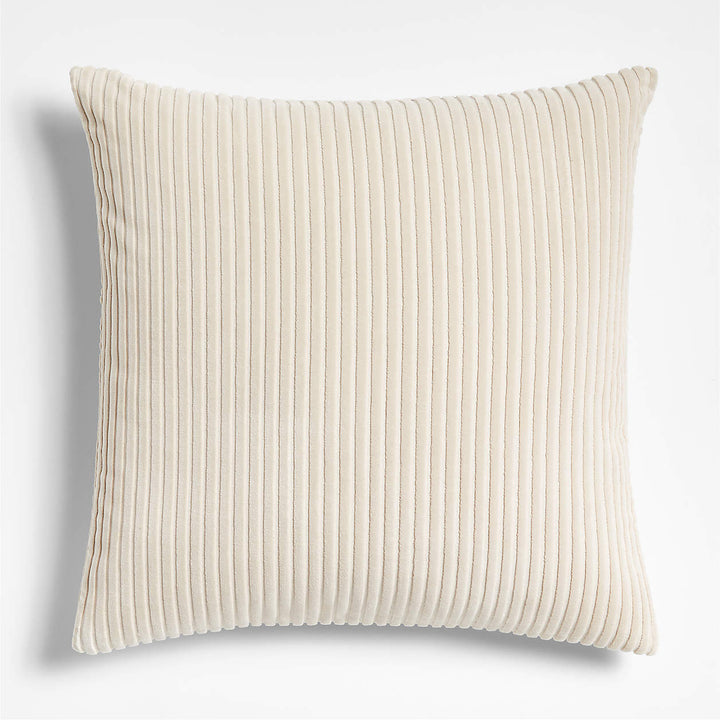 Creste Ivory Throw Pillow Cover by Athena Calderone- 22"x22"