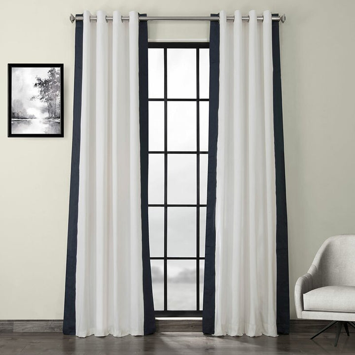 Yang Cotton Solid Room Darkening Grommet Single Curtain Panel-108''