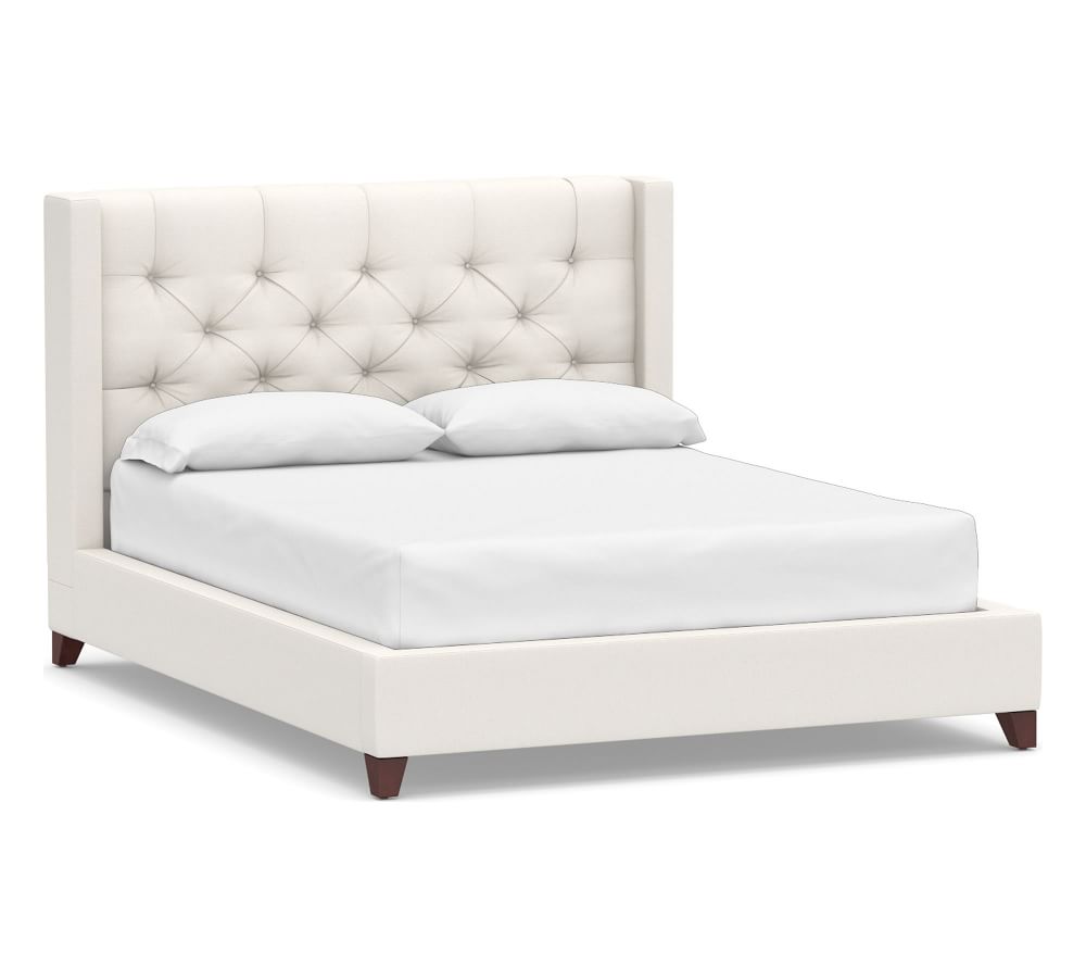 Harper Upholstered Tufted Low Bed without Nailheads-King
