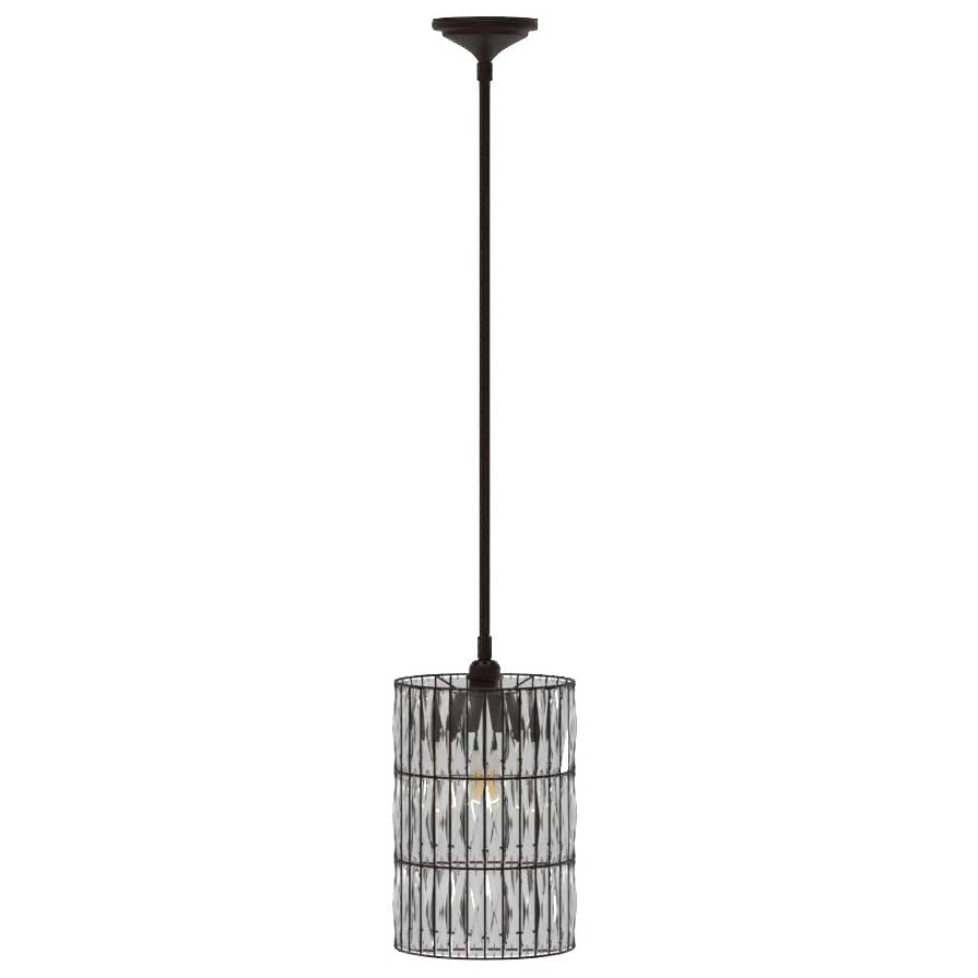 Adeline Crystal Pole Pendant with Bronze Hardware
