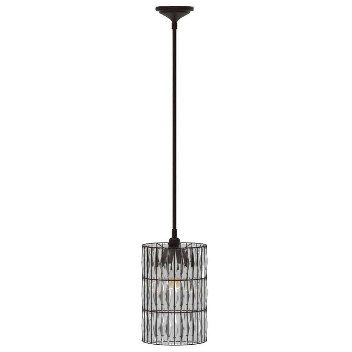 Adeline Crystal Pole Pendant with Bronze Hardware