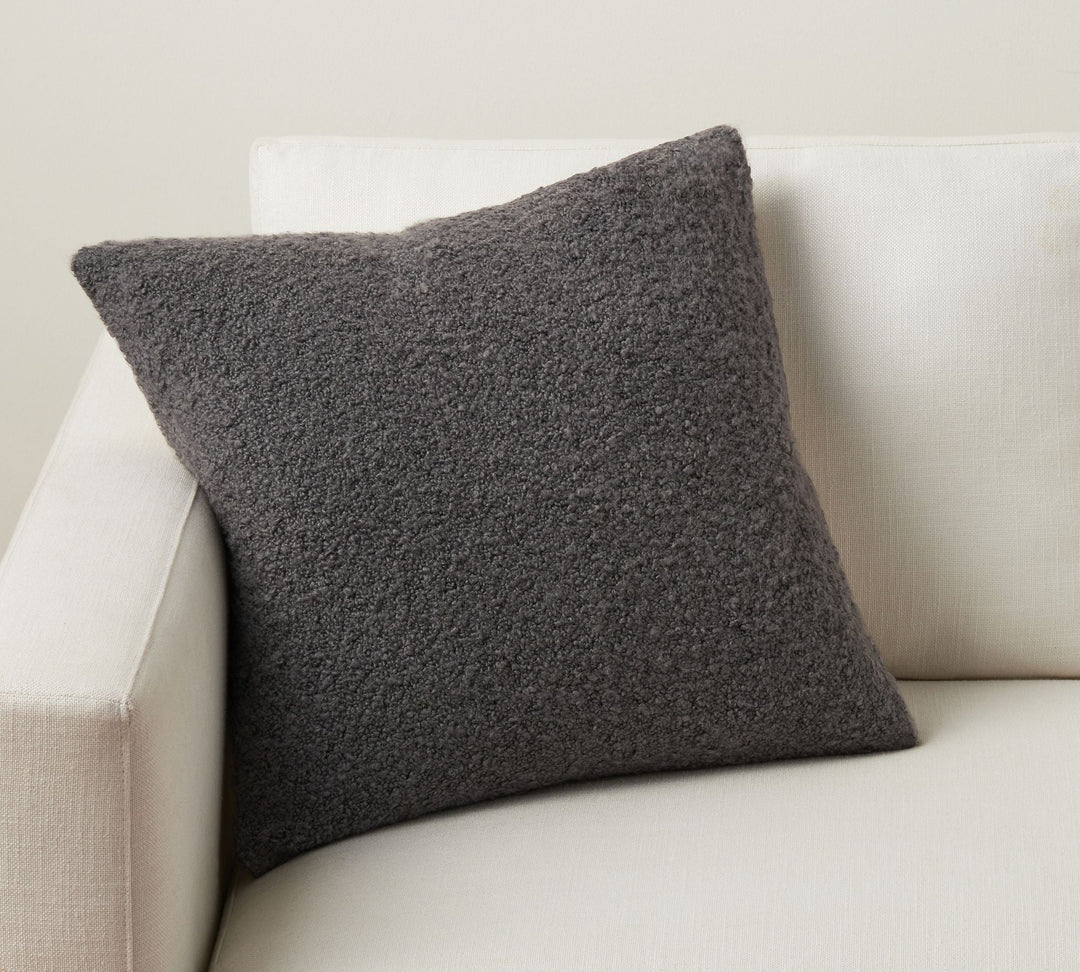 Boucle Pillow Cover Charcoal