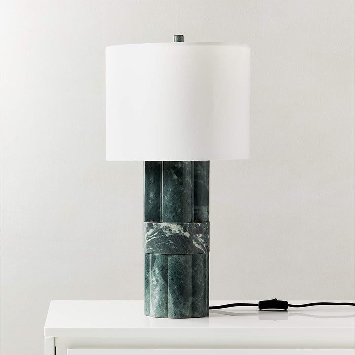 Walden Green Marble Table Lamp Tall