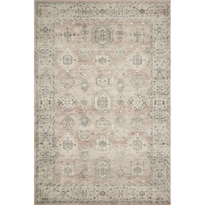 Vega Square Oriental Power Loom Ivory Area Rug-9'x12'