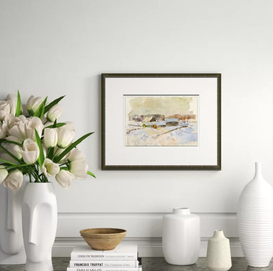 Small Russian Sketches Picture Frame Painting on Paper