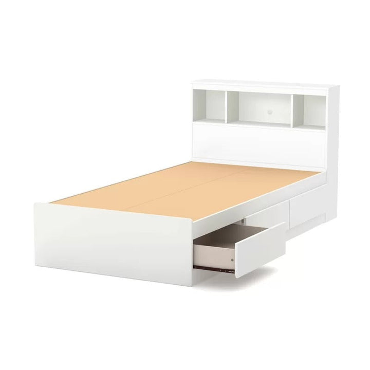 Reevo 3 Drawer Mates and Captains Bed with Bookcase by South Shore twin beds