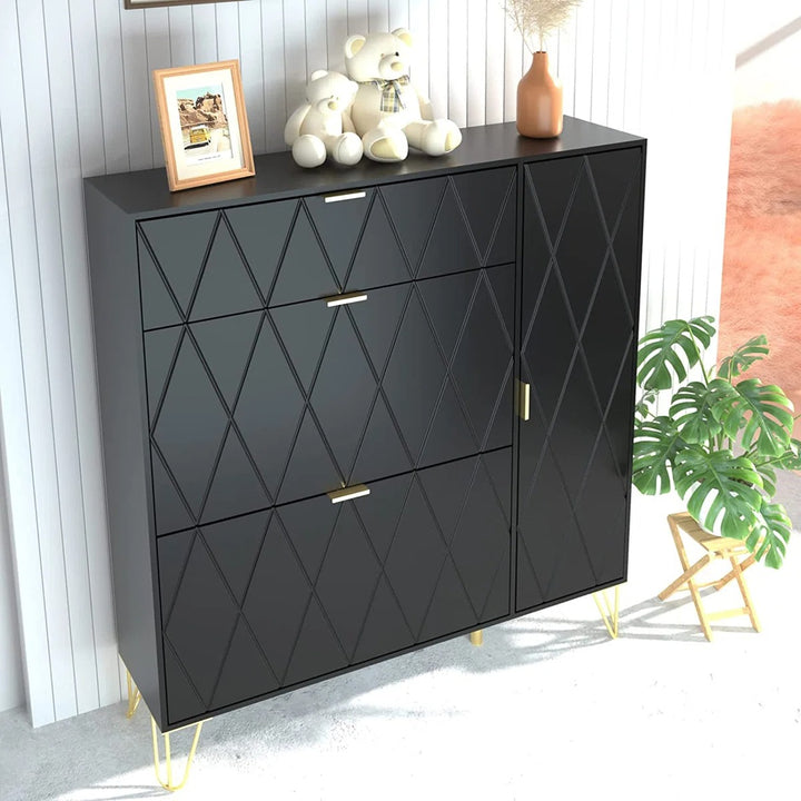 Marable 16 Pair Shoe Storage Cabinet