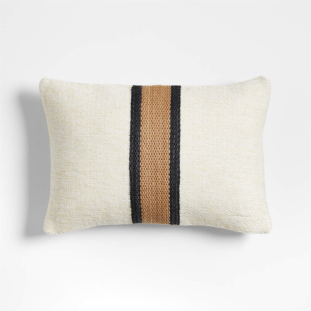 Lazio Woven Kilim Stripe Throw Pillow Cover 22x15