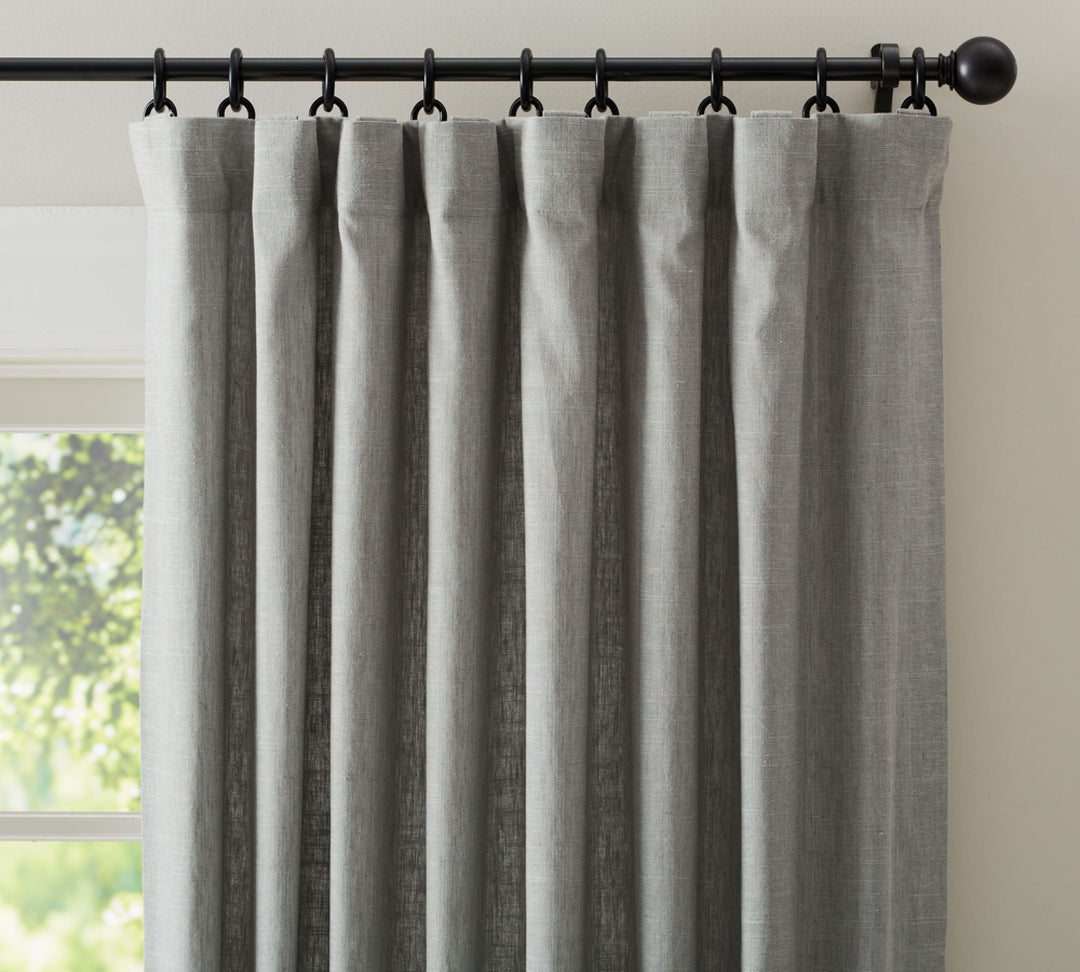 Custom Emery Linen Rod Pocket Curtain 144"