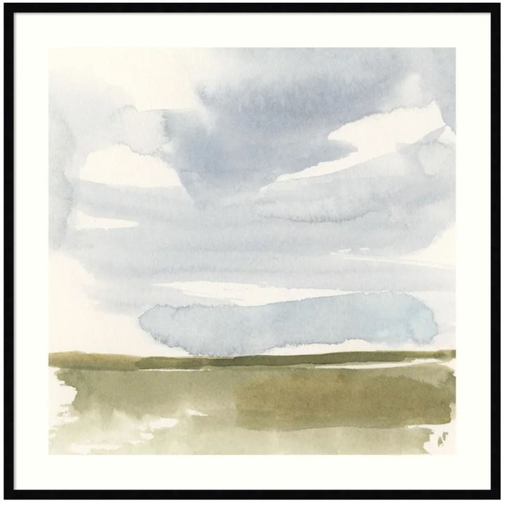 Open Field Sketch I by Victoria Barnes With Frame-41.17x41.17