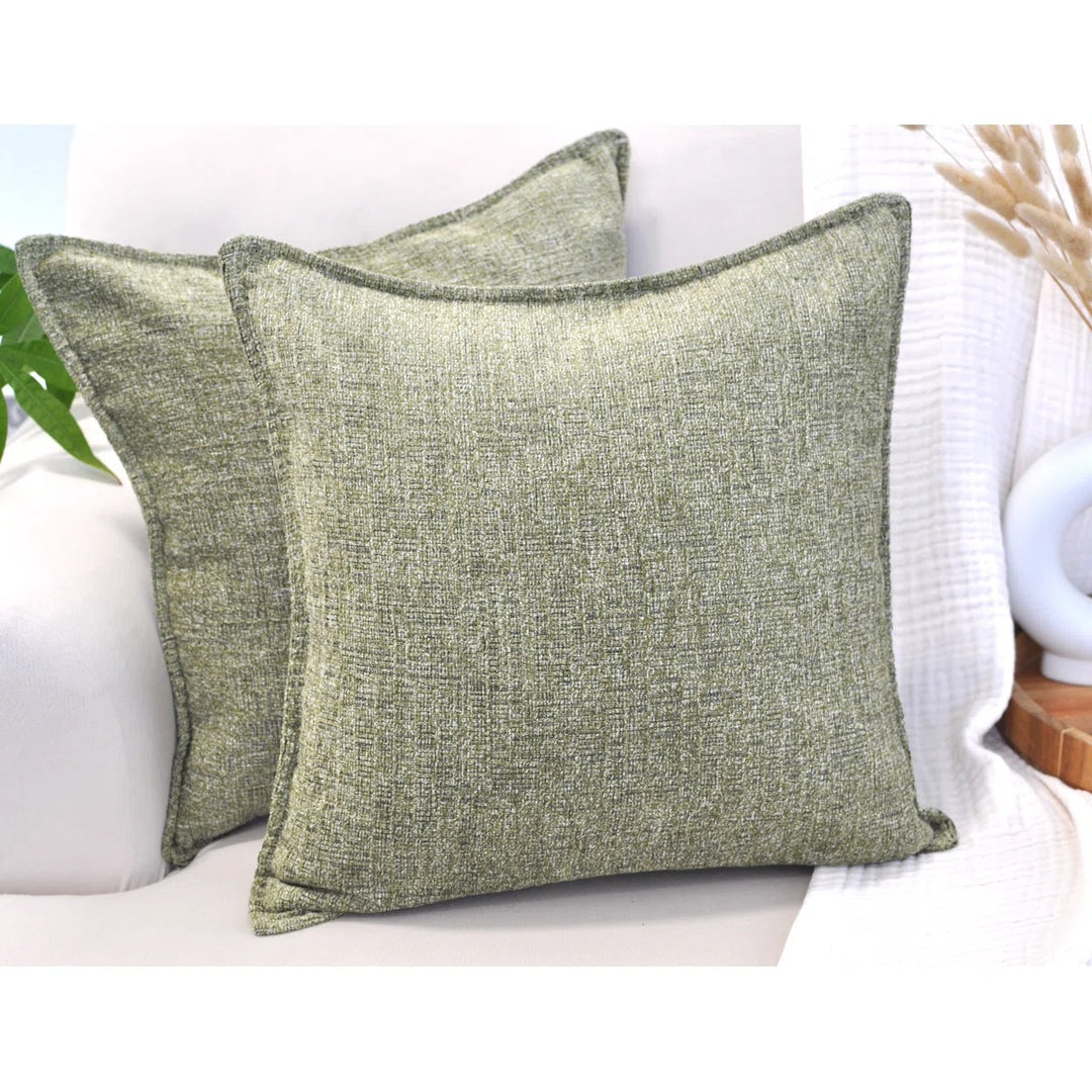 Soft Textured Chenille Pillow Covers Set of 2