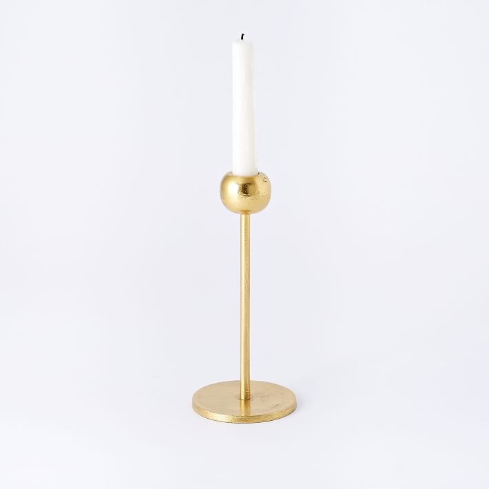Modern Brass Candleholder Large