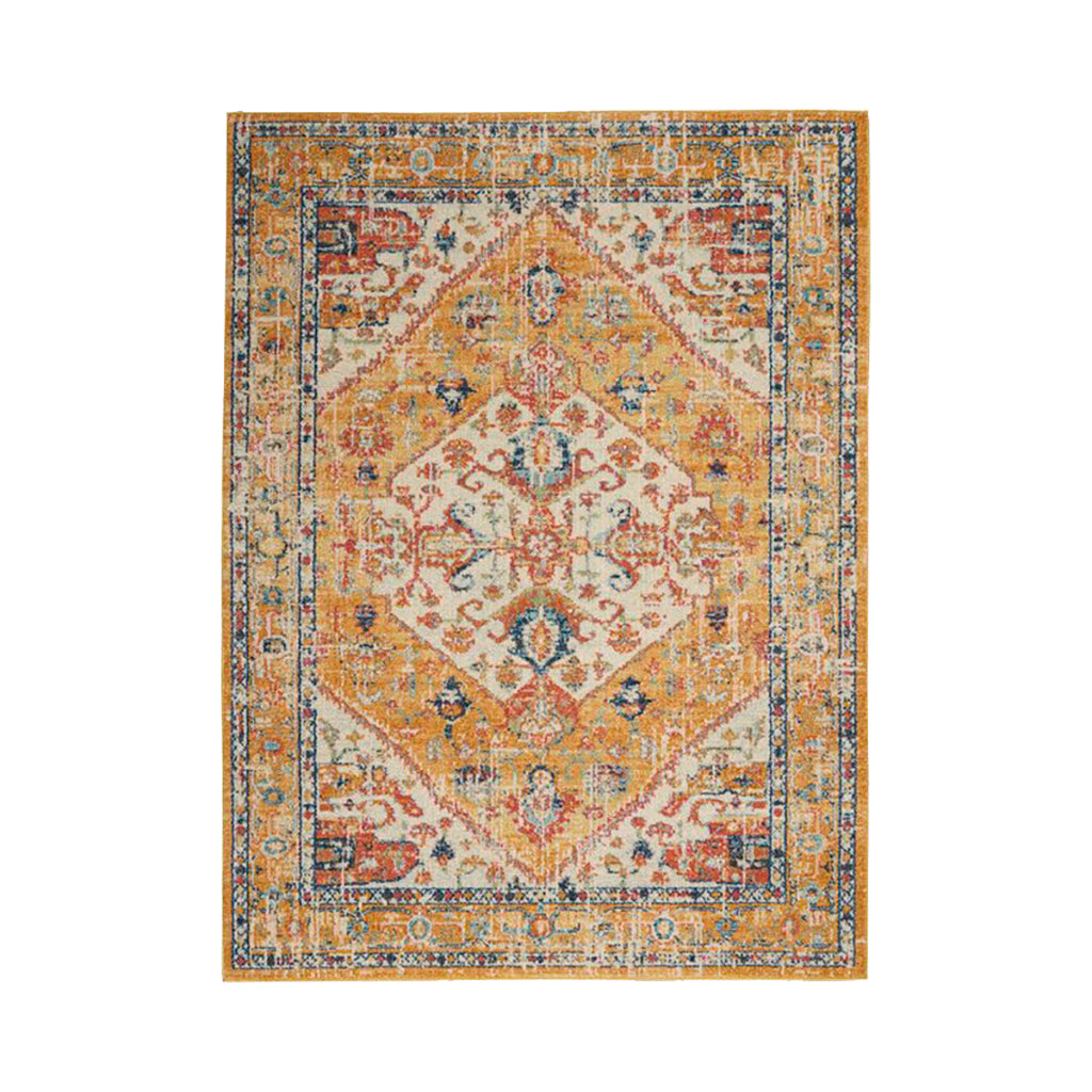 Baylee Oriental Yellow Ivory Area Rug 8'x10'