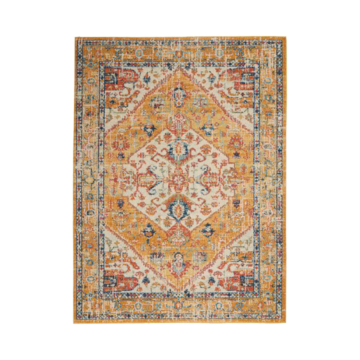 Baylee Oriental Yellow Ivory Area Rug 8'x10'