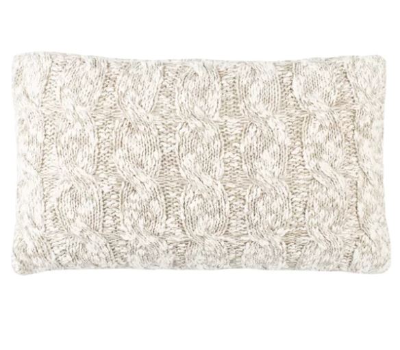 Clymer Chunky Knit Throw Pillow With Insert 20''x12''