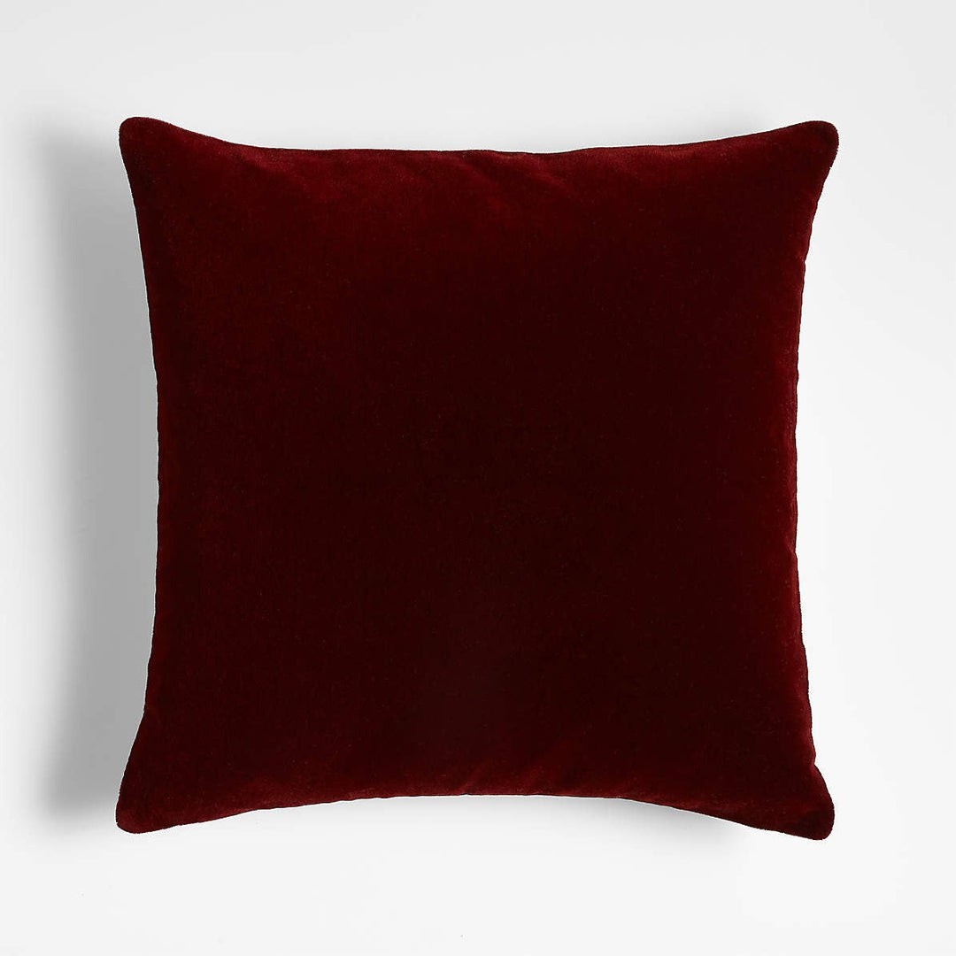Brick 20x20 Faux Mohair Throw Pillow Cover