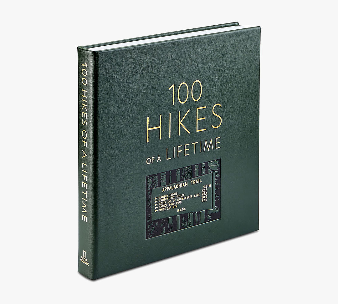 100 Hikes of A Lifetime Leather Bound Book